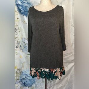 Celeste Green and Pink Floral Shirt